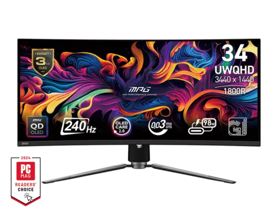 Écran Gamer MSI MPG 341CQPX QD-OLED 34 pouces incurvé
