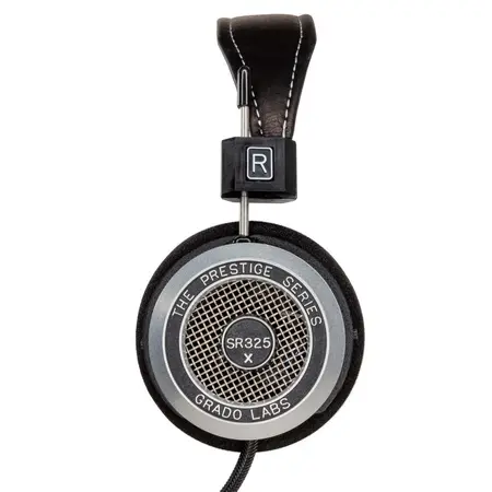 Casque hi-fi ouvert Grado SR325x avec coques en aluminium brossé et bandeau en cuir