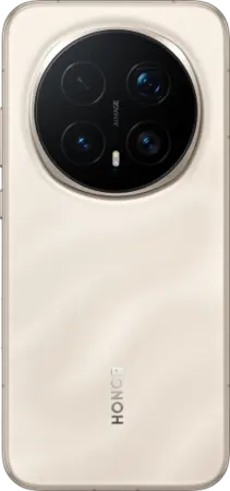 Honor Magic 8 Pro smartphone gold edition back view