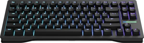 Vue frontale du clavier gaming Wooting 80HE